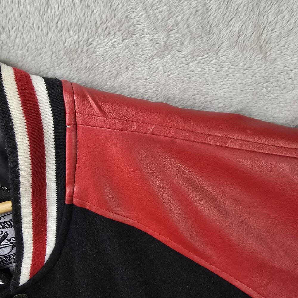 Vintage Steve & Barry’s Nebraska Huskers Coat Jacket XL Wool Faux Leather 90s - Picture 7 of 16